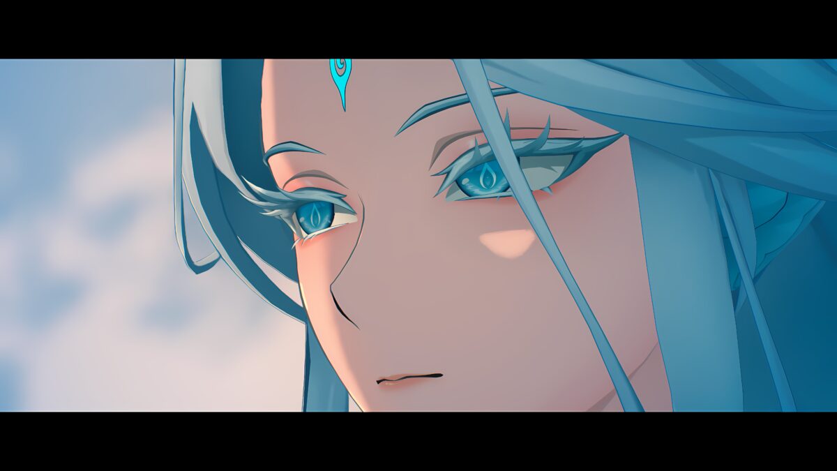 蓝色长发女孩