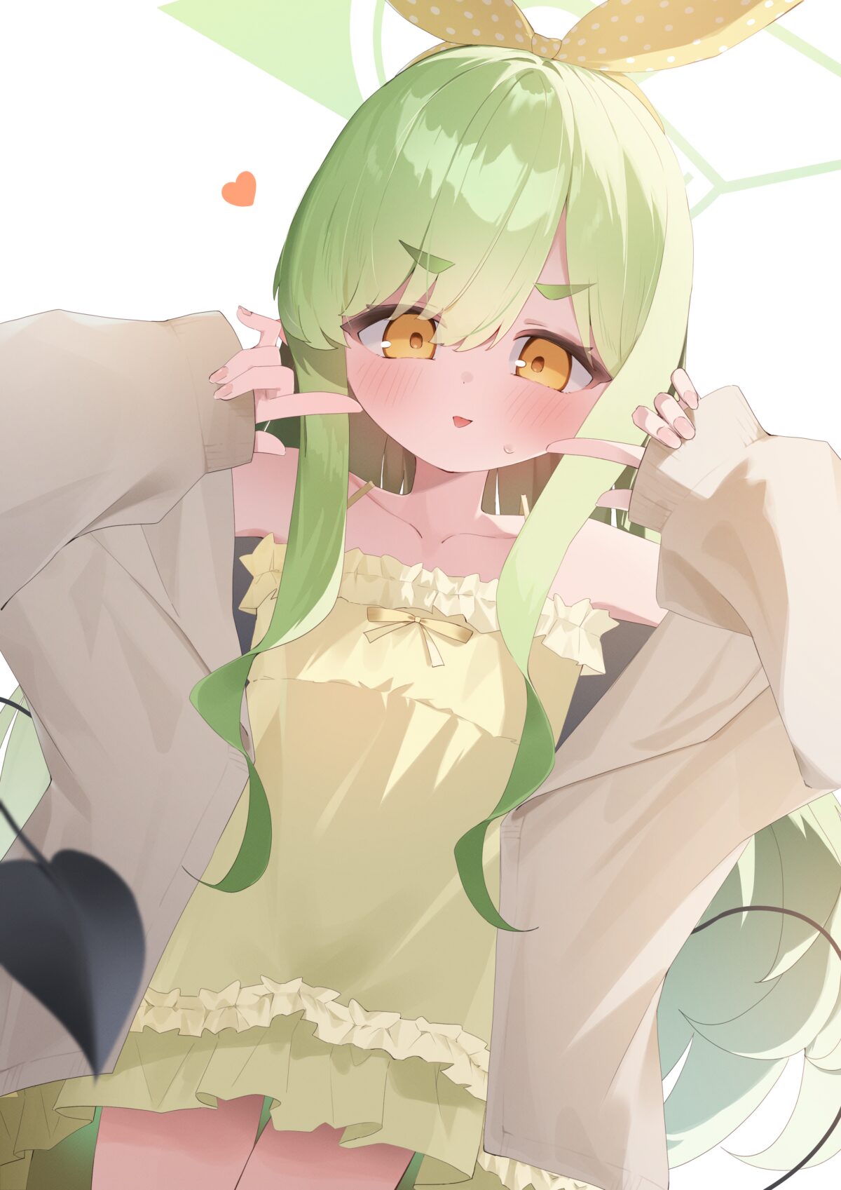 治愈系绿色长发女孩