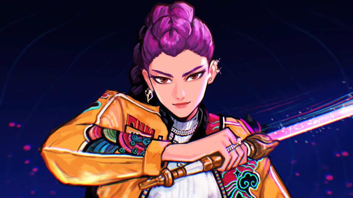 紫色长发剑士