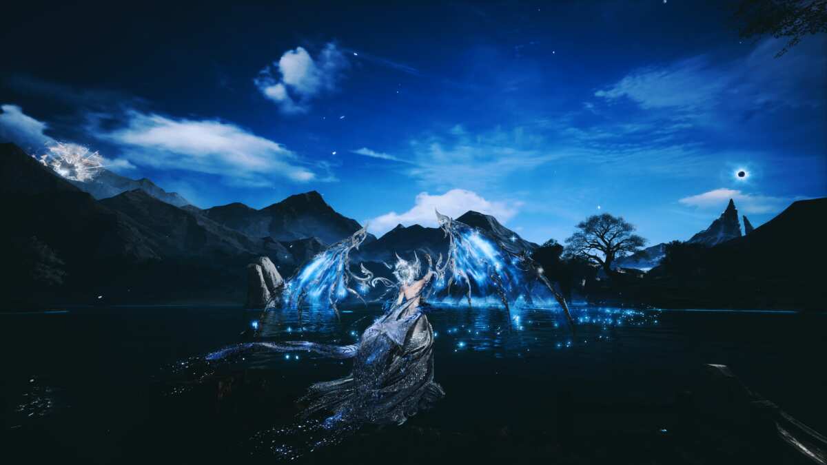 神秘夜空下的奇幻世界