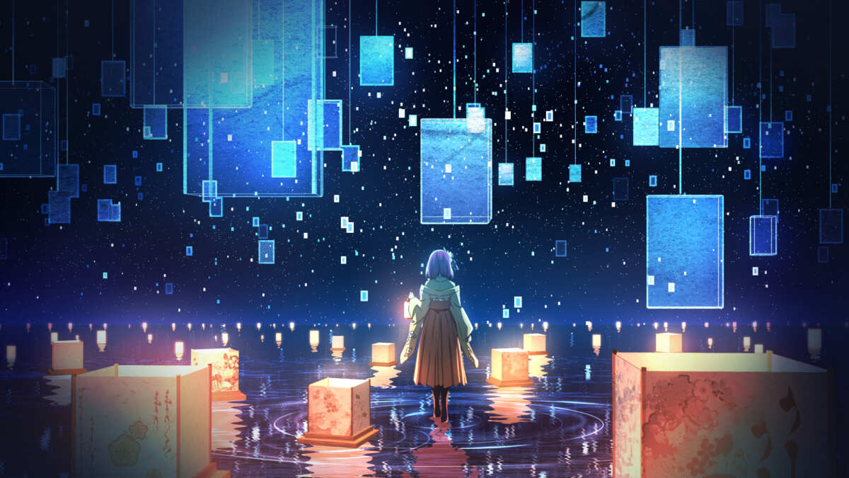 星空下的灯笼