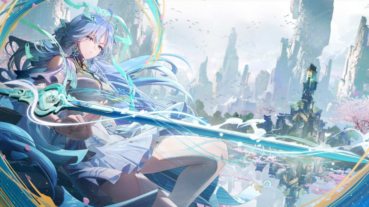 蓝色长发剑士