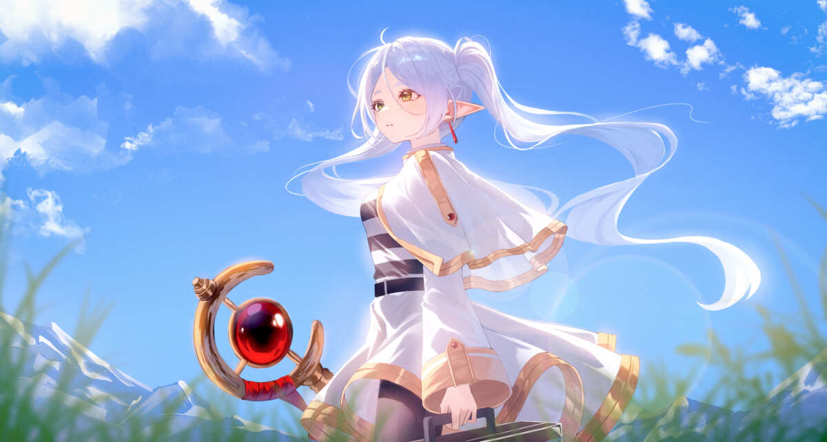 银发精灵少女