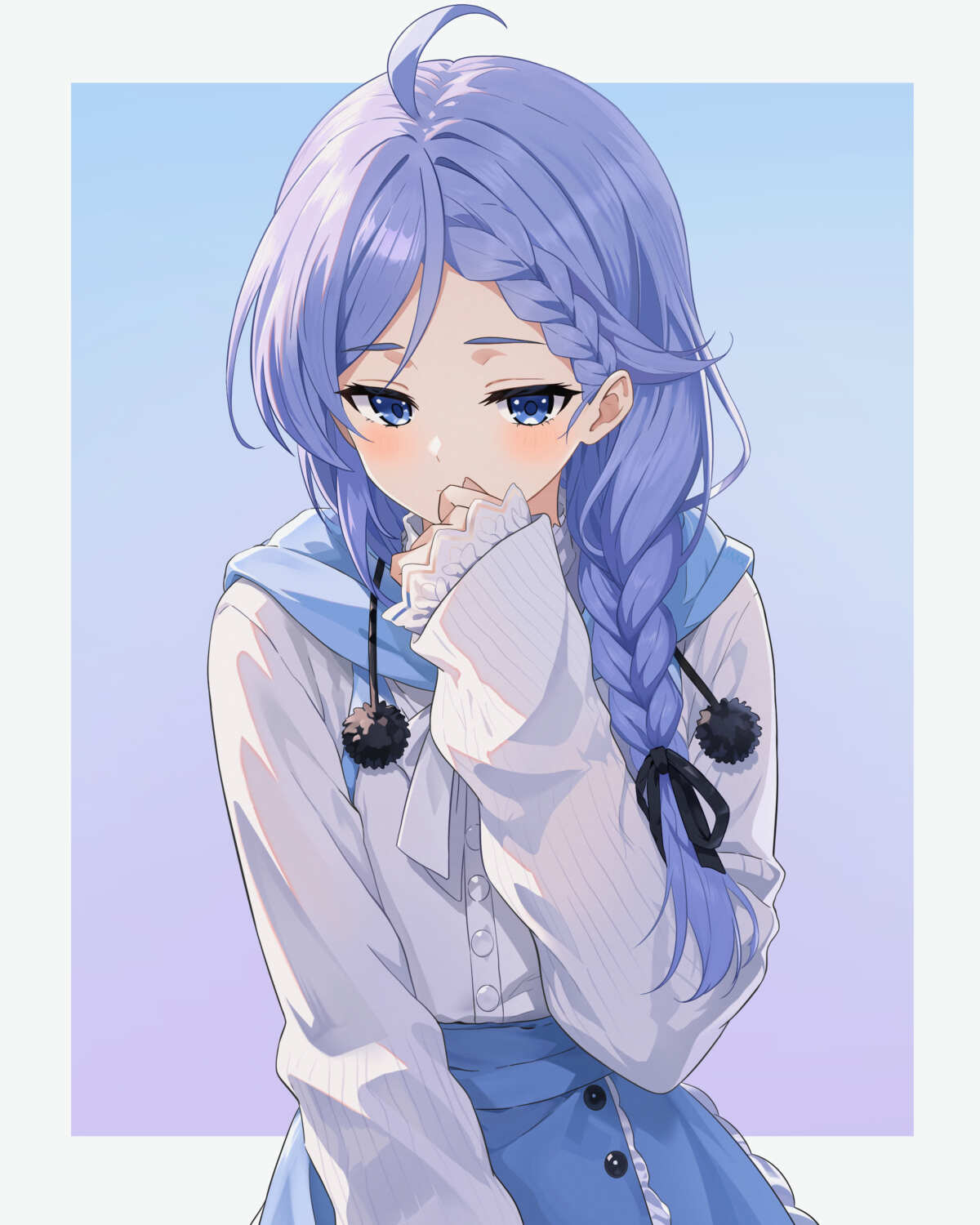 蓝发少女动漫壁纸