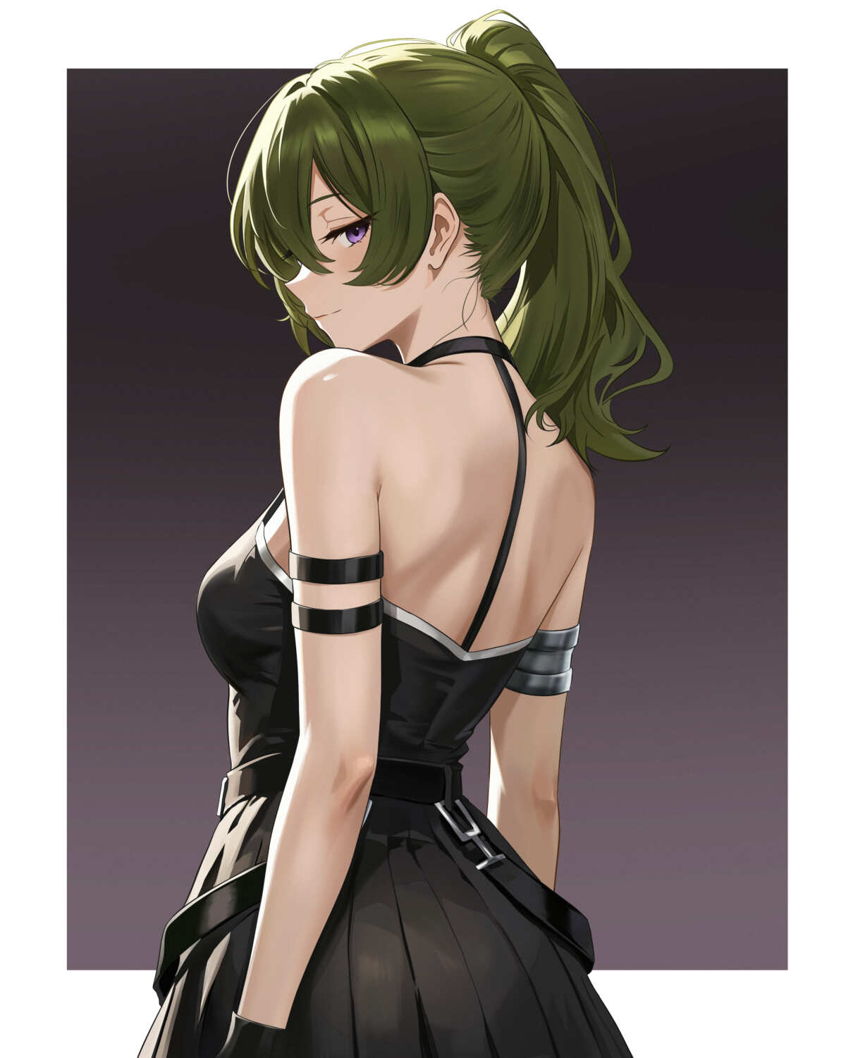 绿色长发动漫女孩