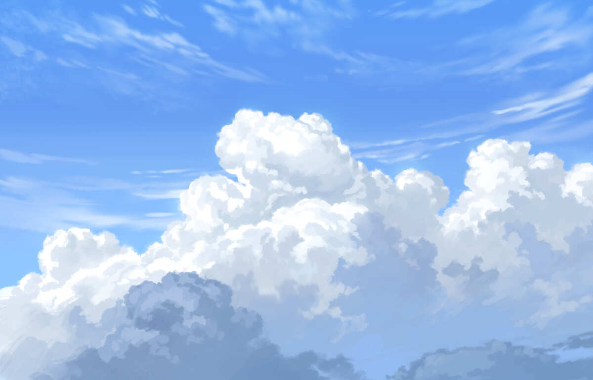 晴空白云
