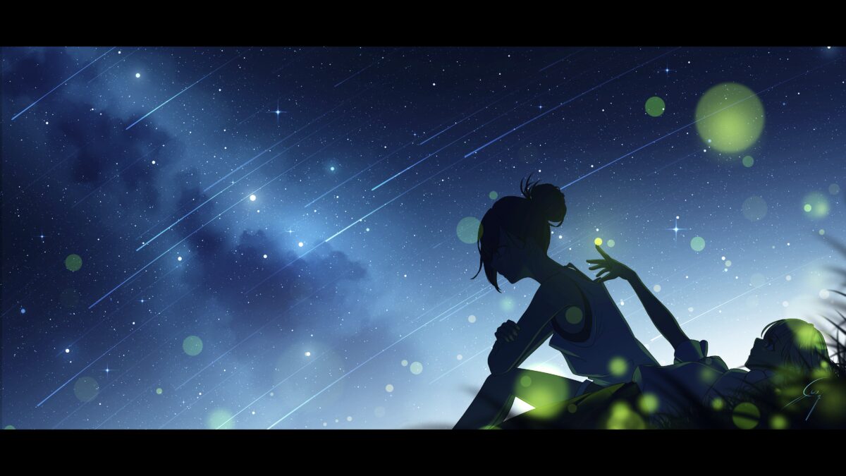星空下的少女