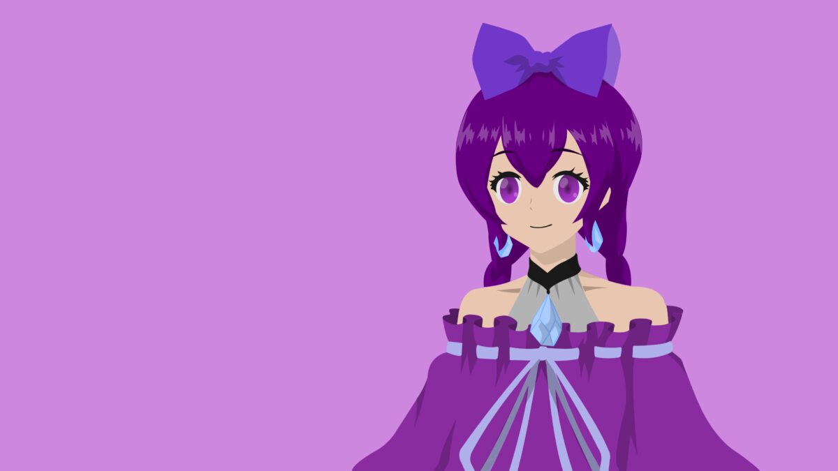 紫色长发女孩壁纸