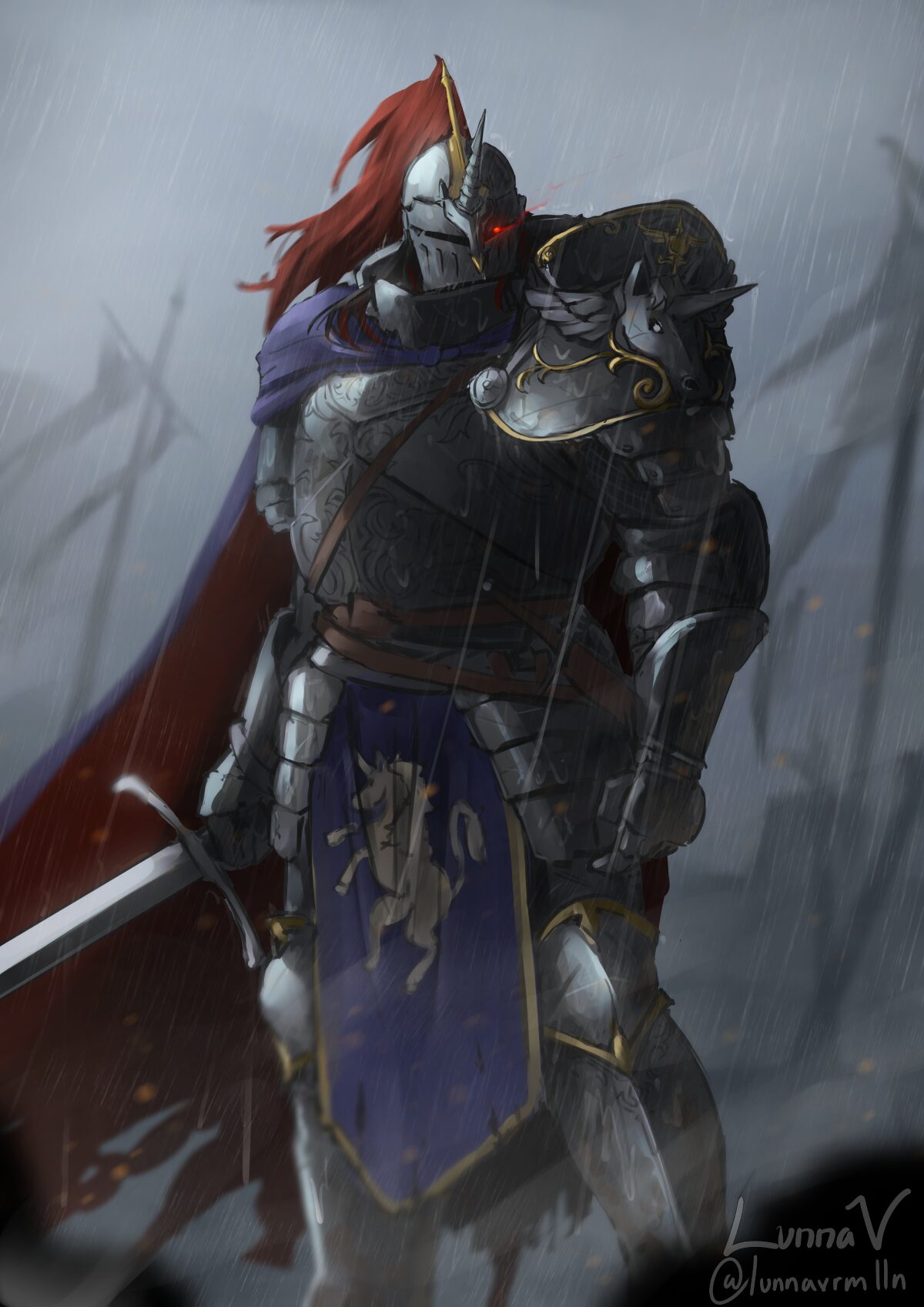 雨中骑士