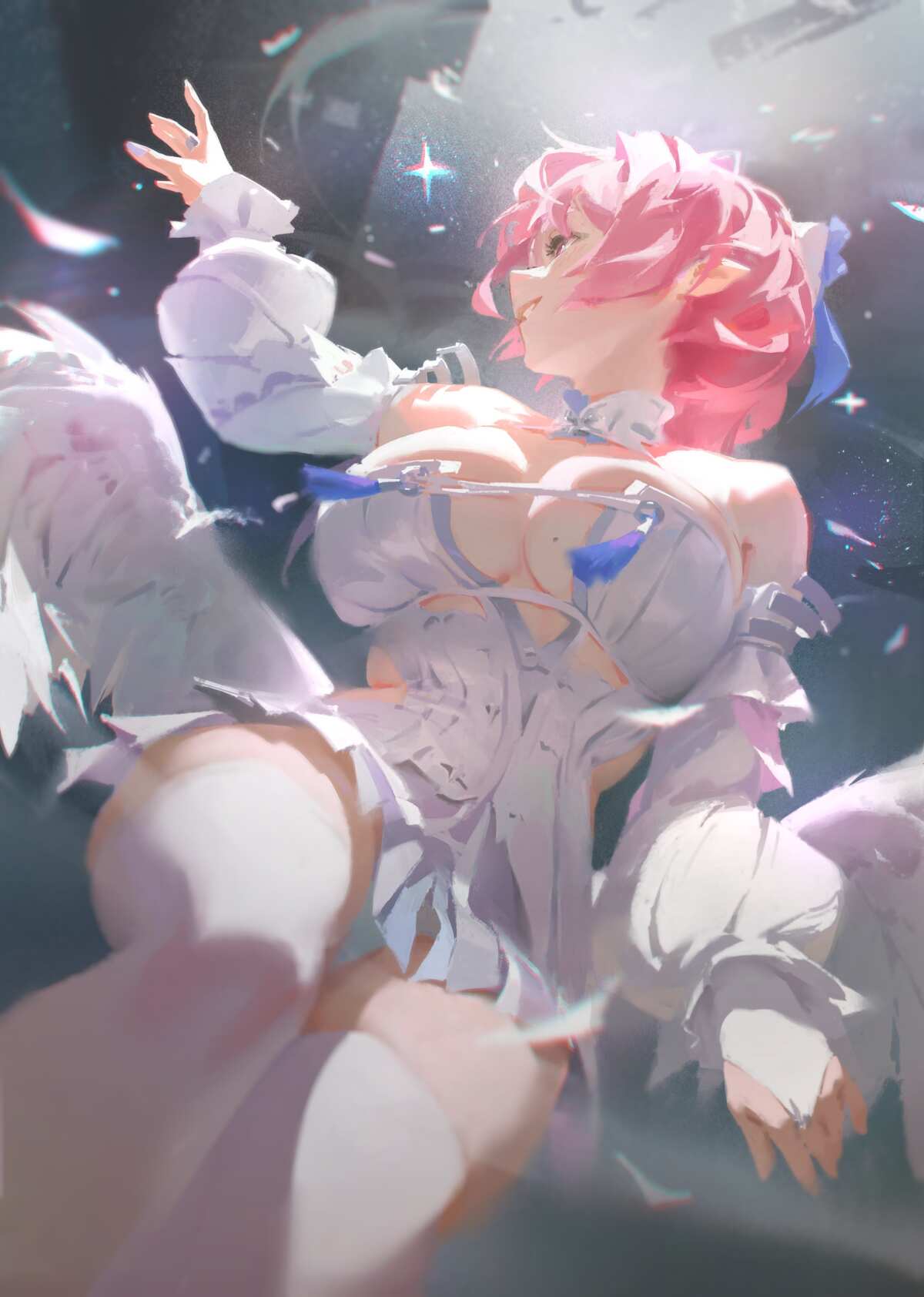 粉色短发女孩动漫壁纸