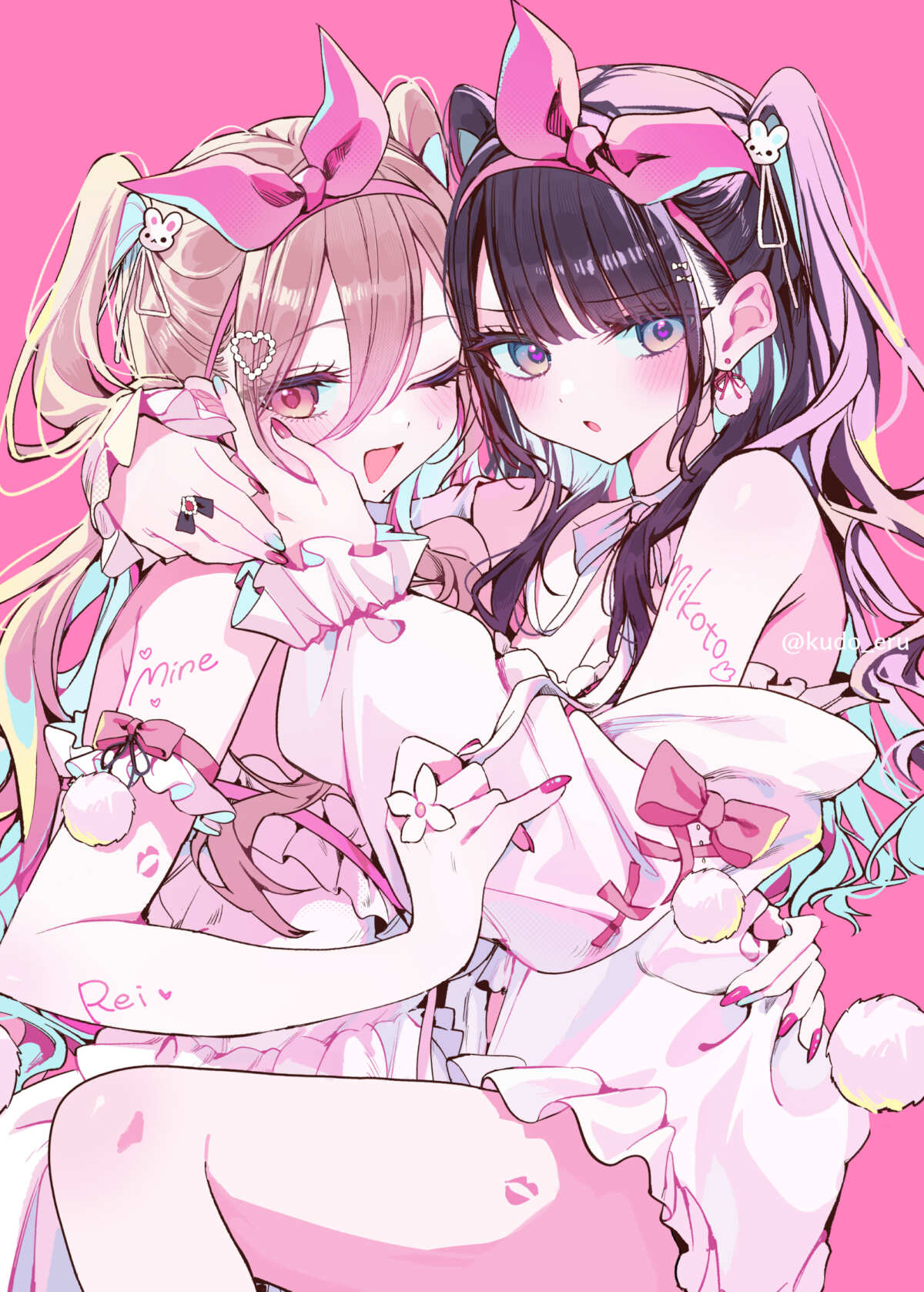 粉色系动漫女孩
