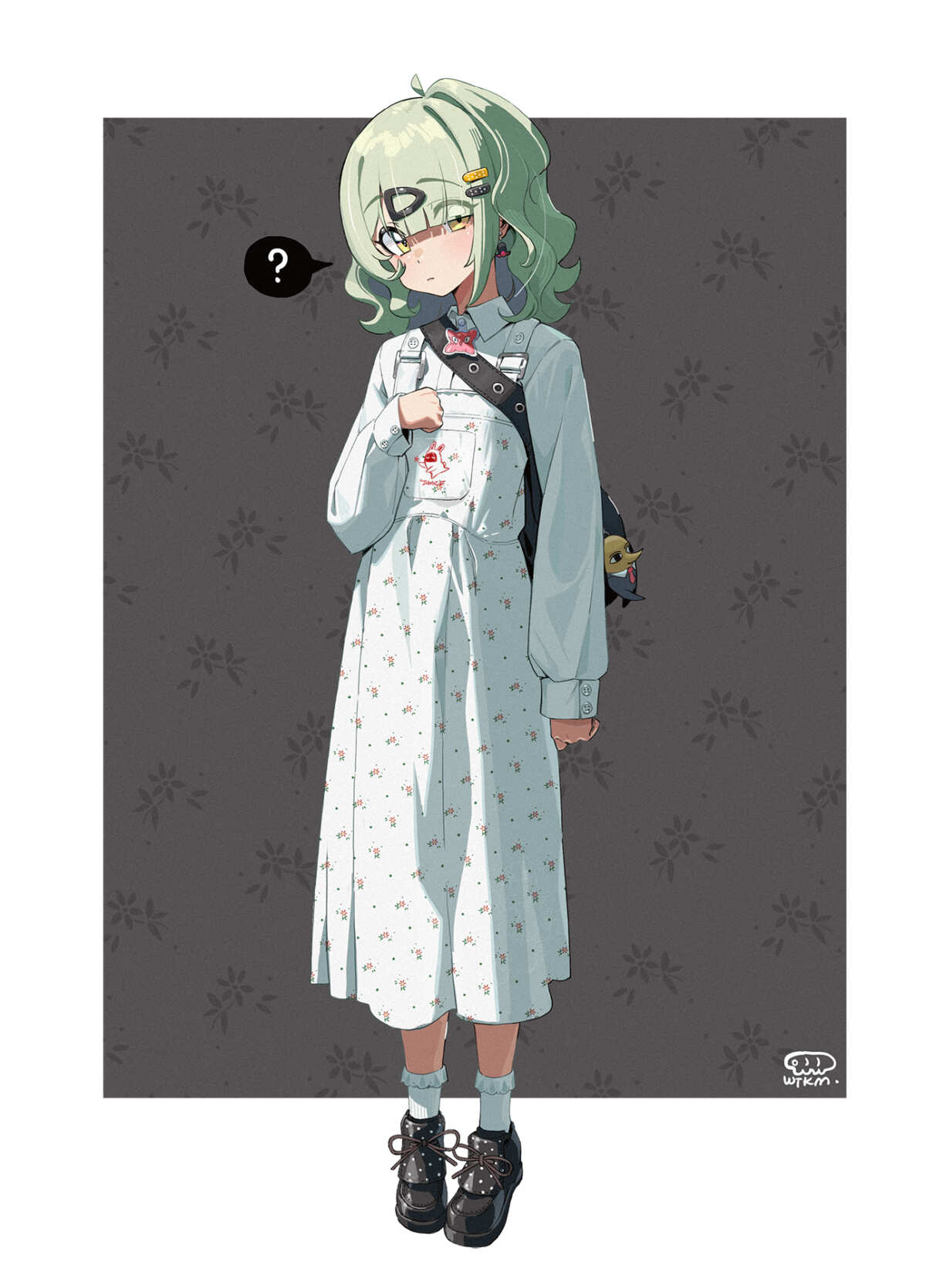 绿色长发女孩动漫壁纸