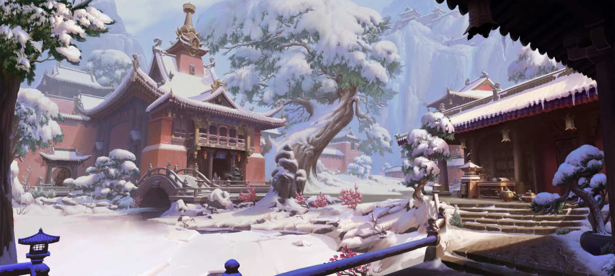 冬日古风建筑雪景