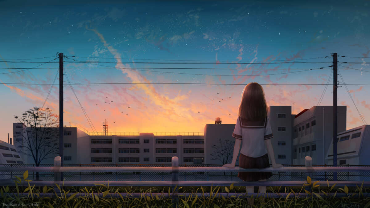 星空下的校园