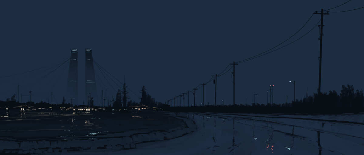 夜幕下的城市风光