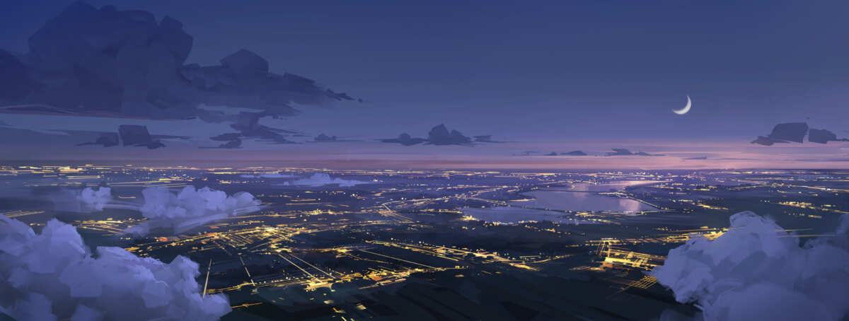 夜空下的城市