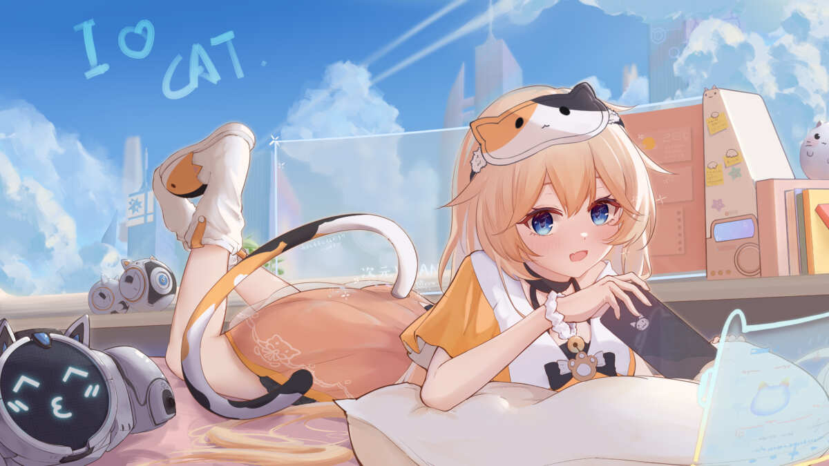 治愈系猫咪女孩