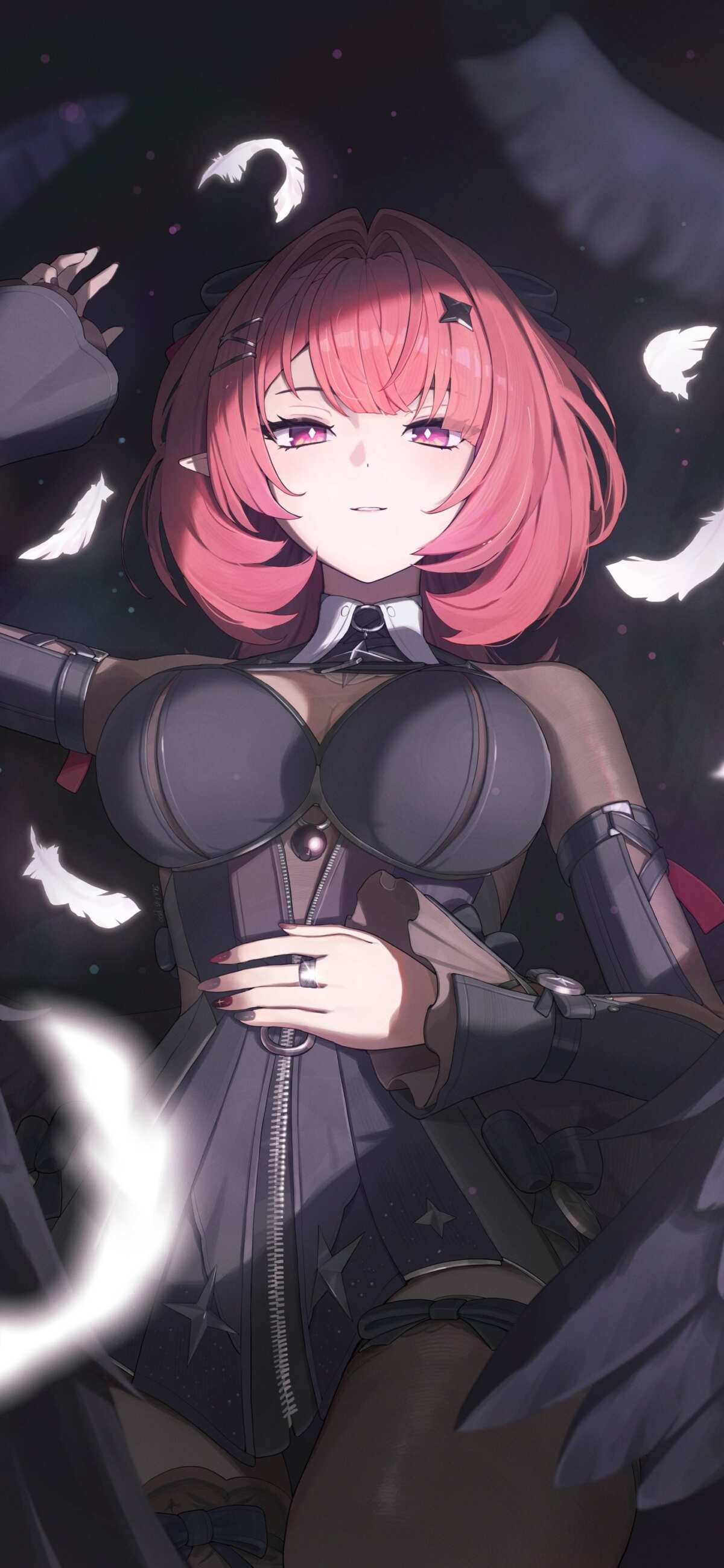 粉发少女