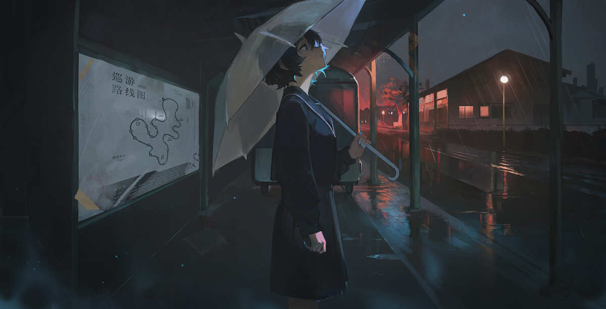 雨夜等待