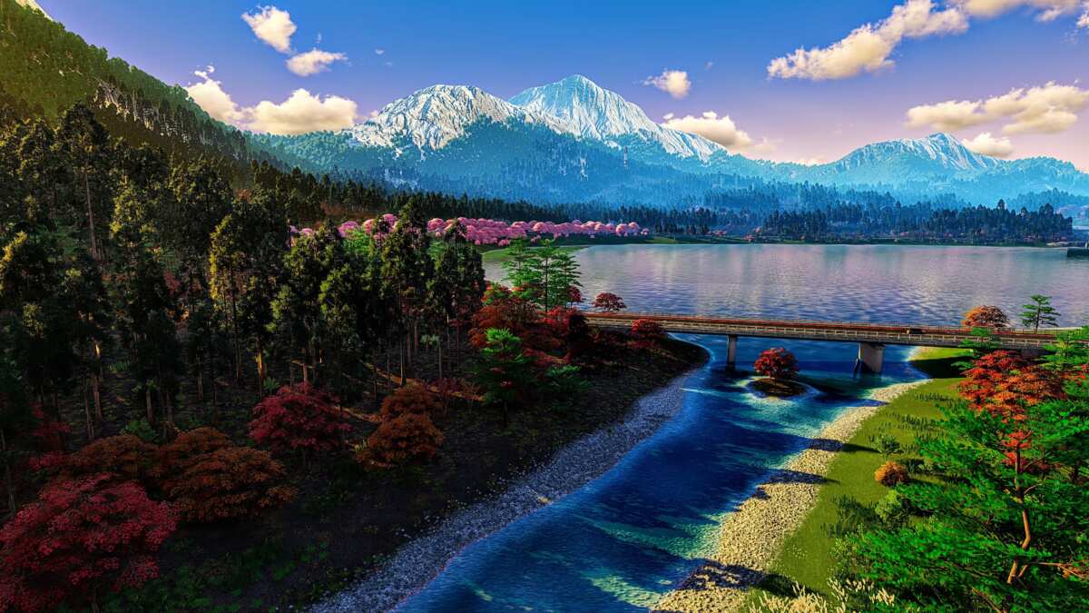 山水画卷壁纸