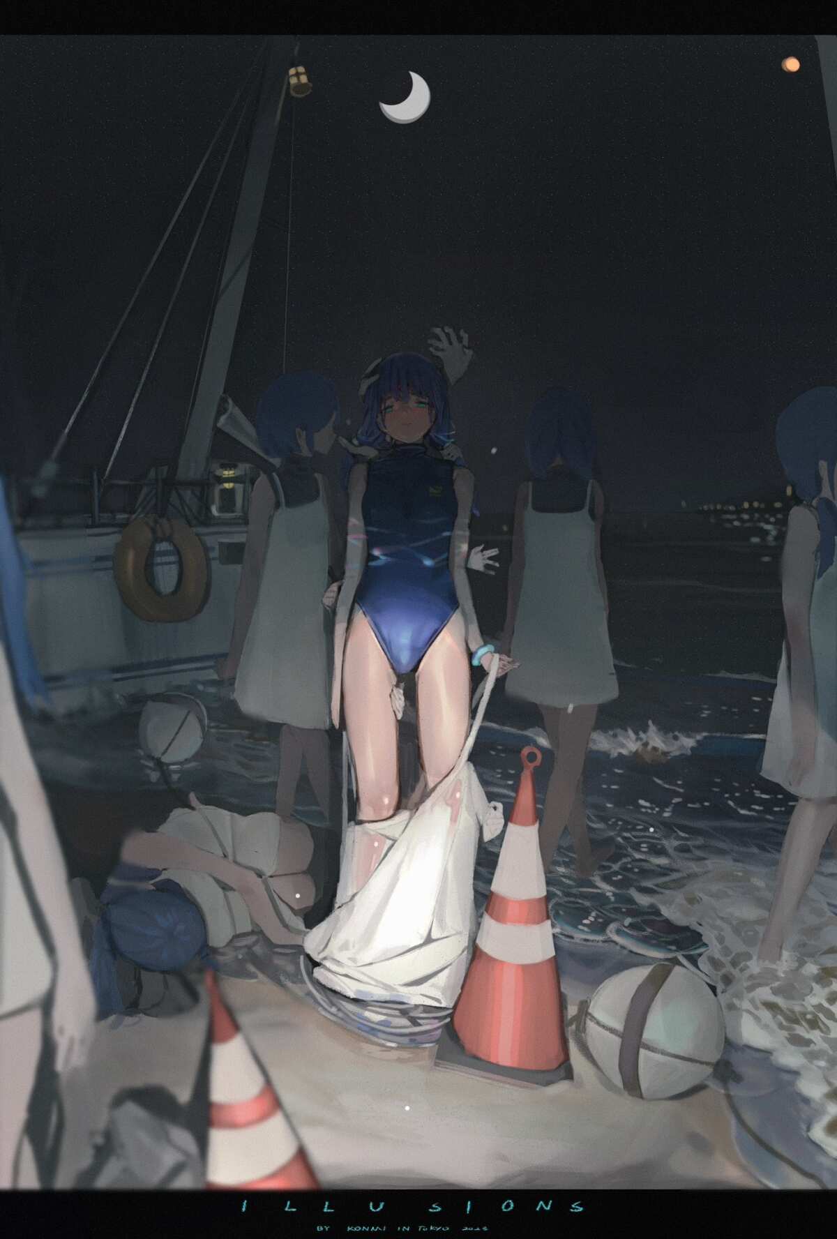 夜幕下的蓝色梦境