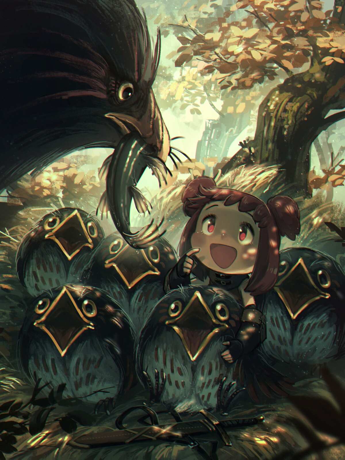 奇幻森林中的小女孩
