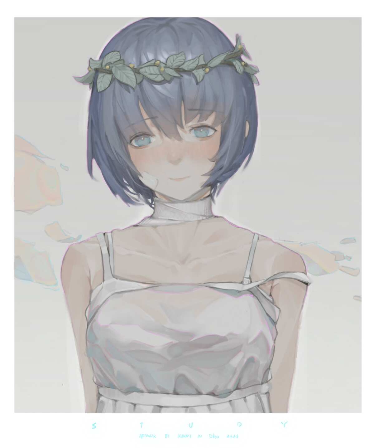 蓝发少女