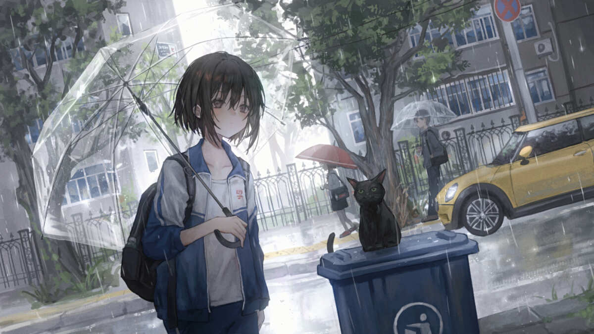 雨中漫步