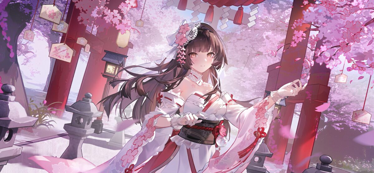 樱花下的动漫女孩