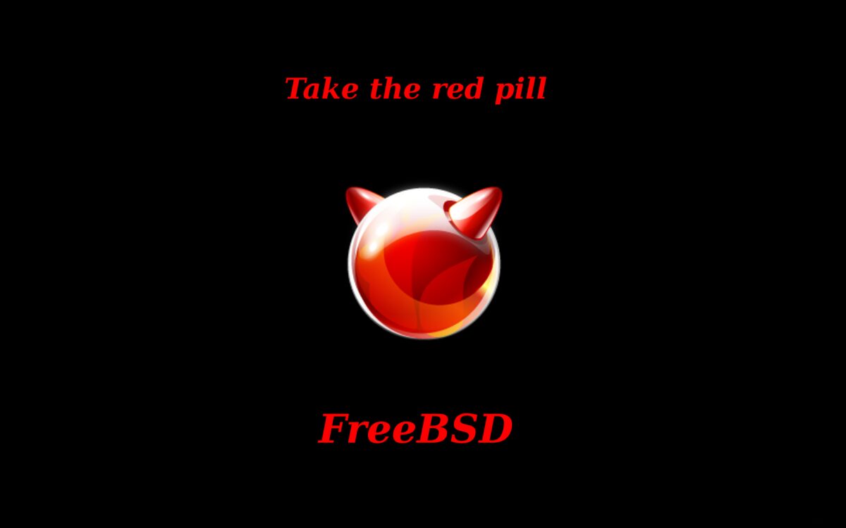 FreeBSD红色药丸壁纸