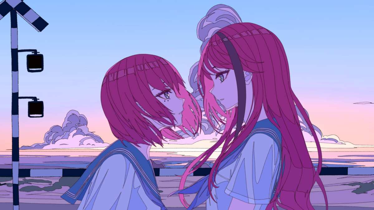 粉色长发女生桌面壁纸
