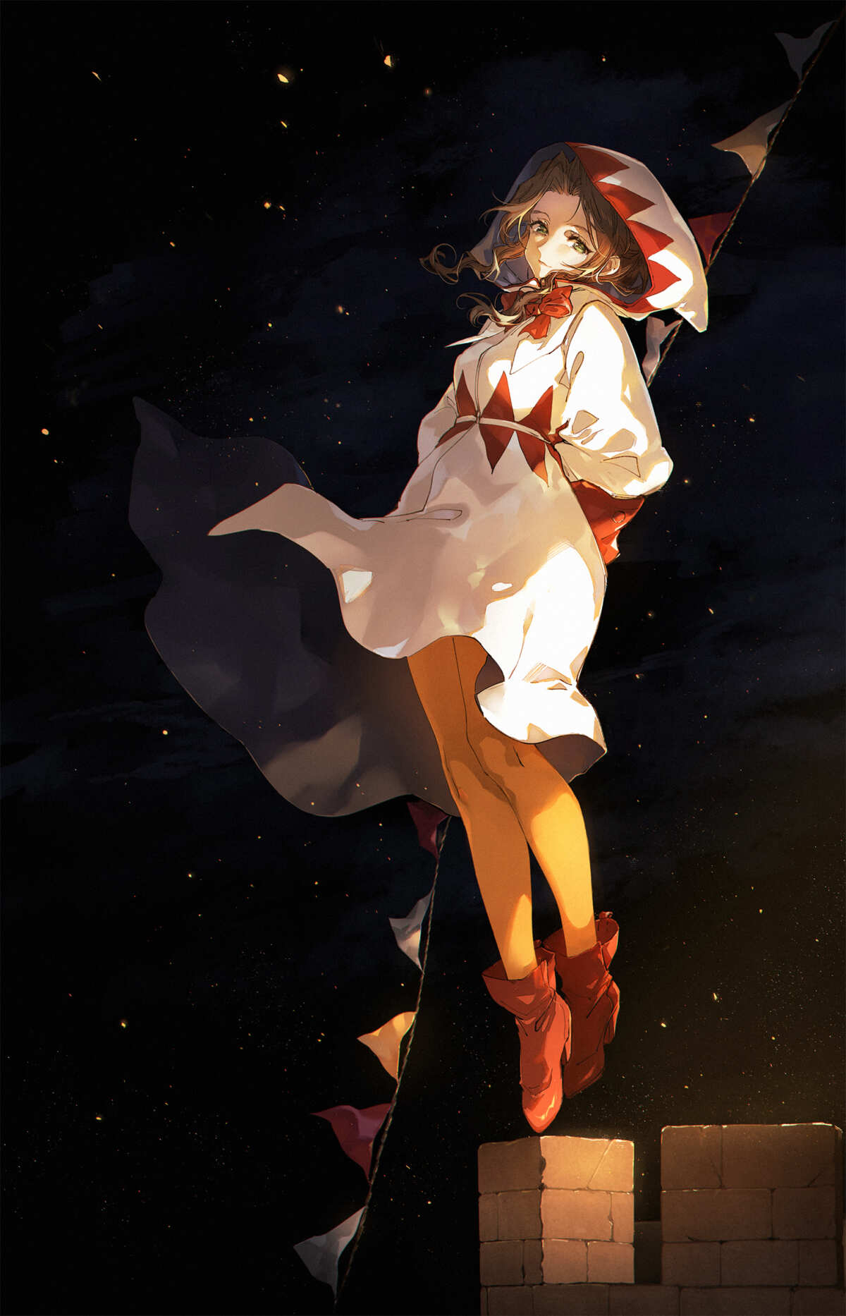 星空下的少女