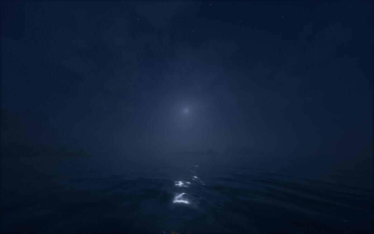 夜幕下的海面