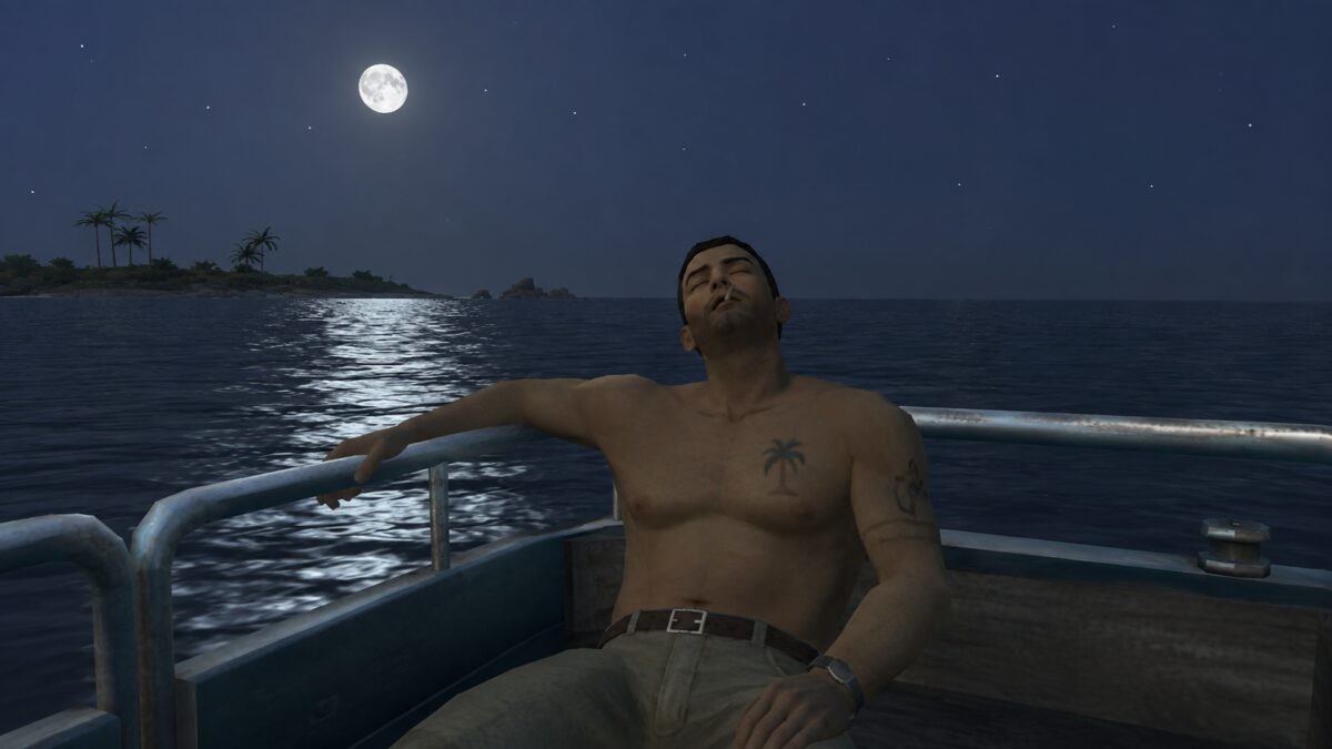 夜幕下的海景