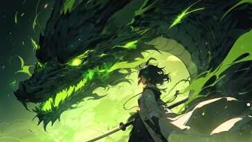 幻想动漫女孩翡翠利维坦 动态壁纸