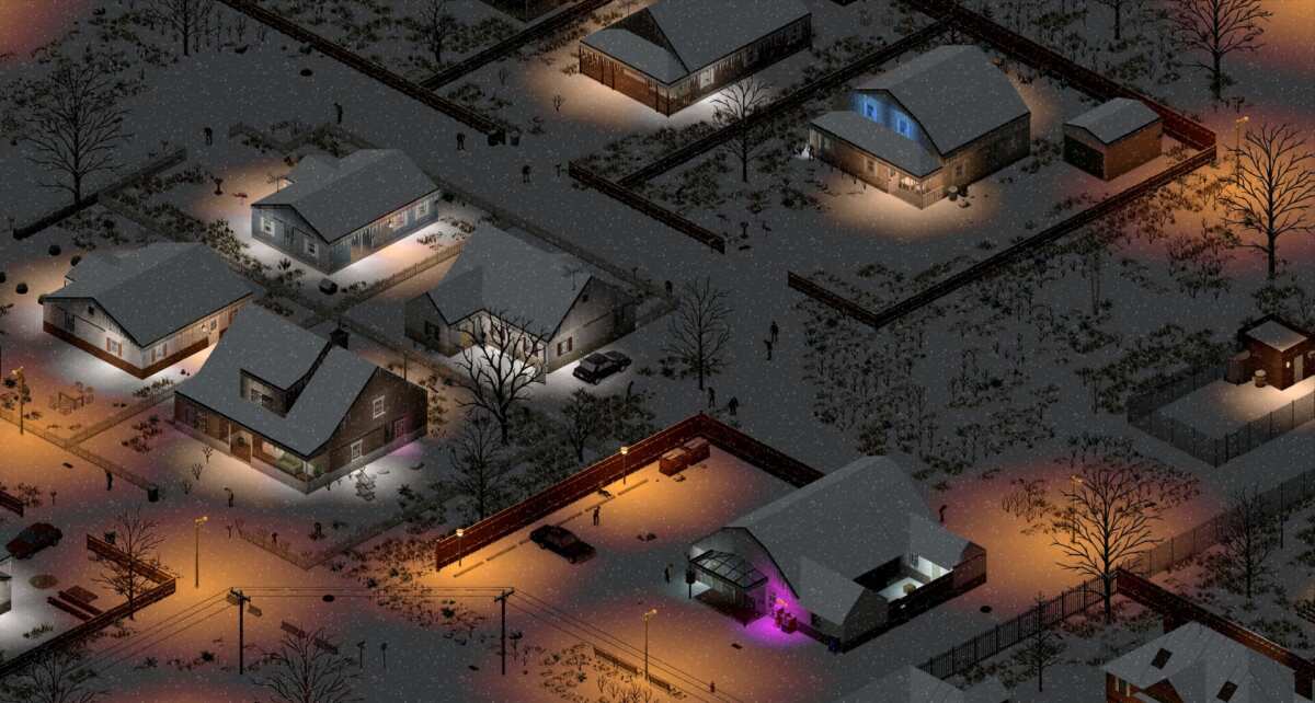 雪夜小镇