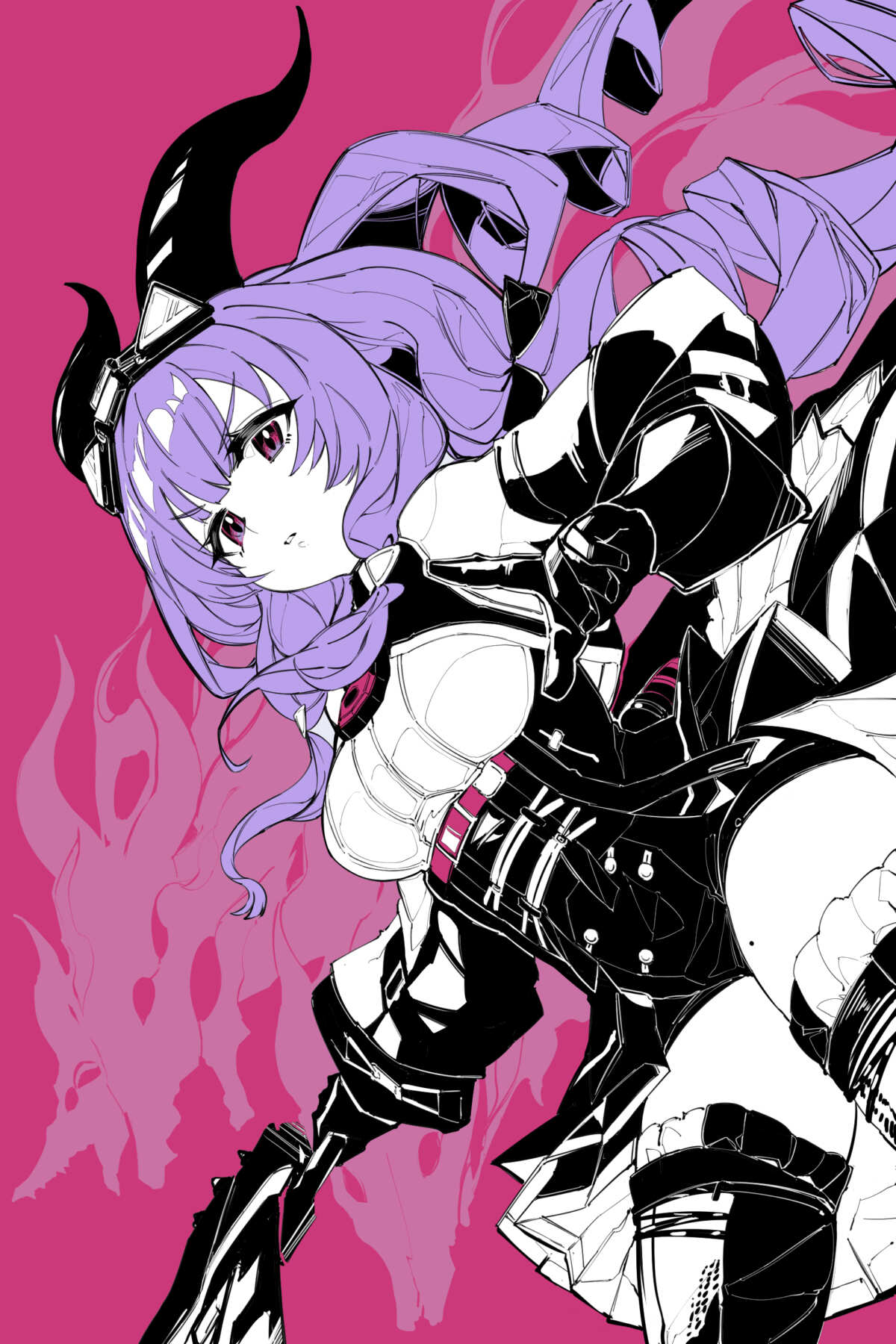 紫色长发少女动态壁纸