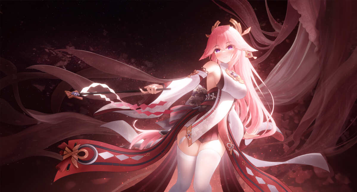 粉色长发狐狸耳朵女孩
