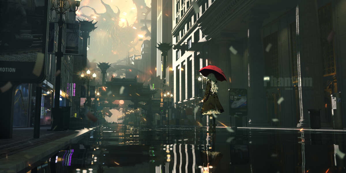 雨中漫步
