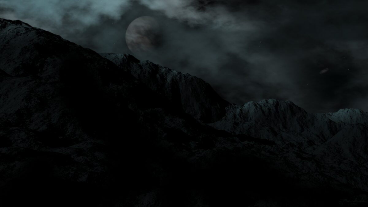 夜空下的神秘星球