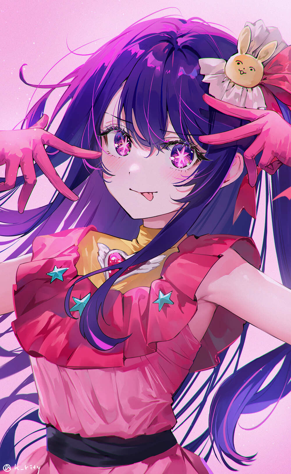 紫色长发少女