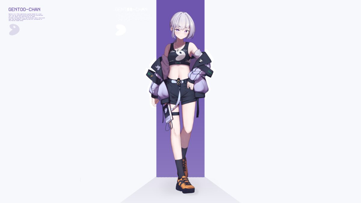 Gentoo-chan 动漫角色壁纸