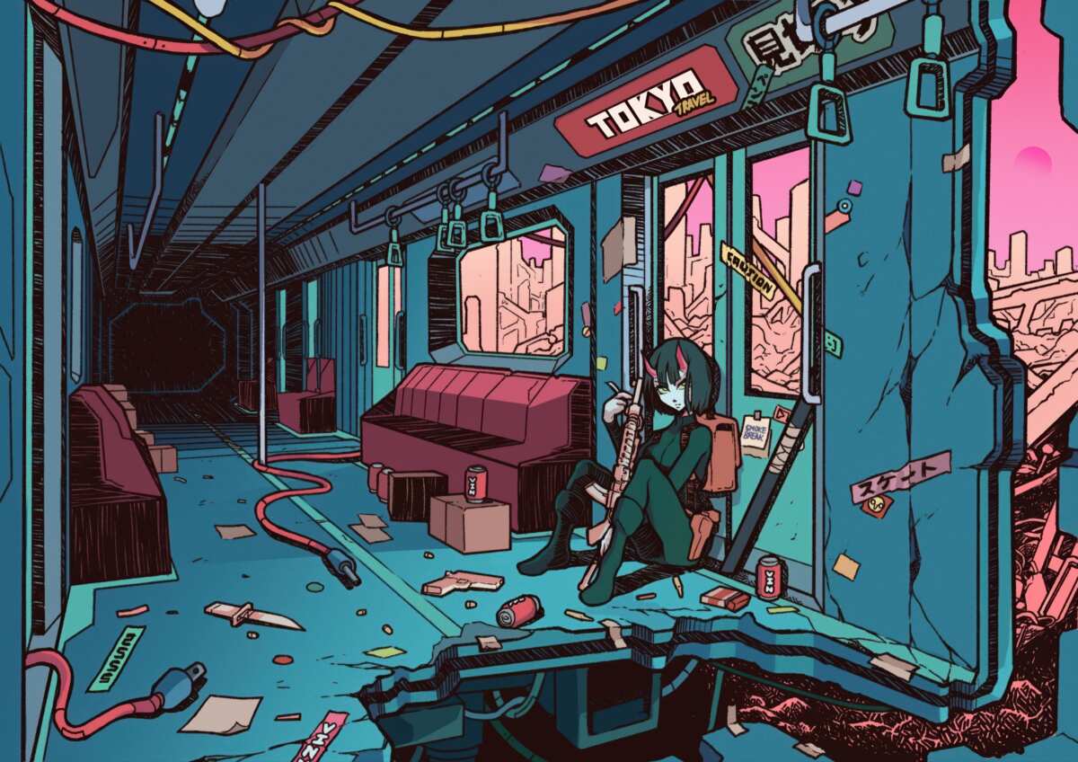 东京废墟中的少女