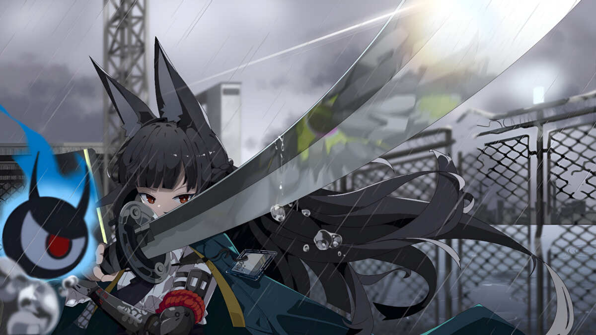 雨中战斗少女