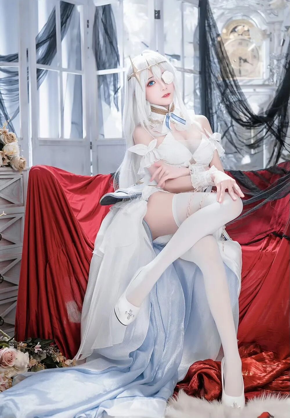 Cosplay写真|Tomoyo酱|钟爱白毛异瞳吖!